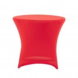 Nakładka elastyczna na stół koktajlowy niski 80x73 cm –  czerwona