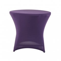 Nakładka elastyczna na stół koktajlowy niski 80x73 cm – fioletowa