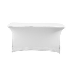 Nakładka elastyczna na stół prostokątny 150x75 cm – biała