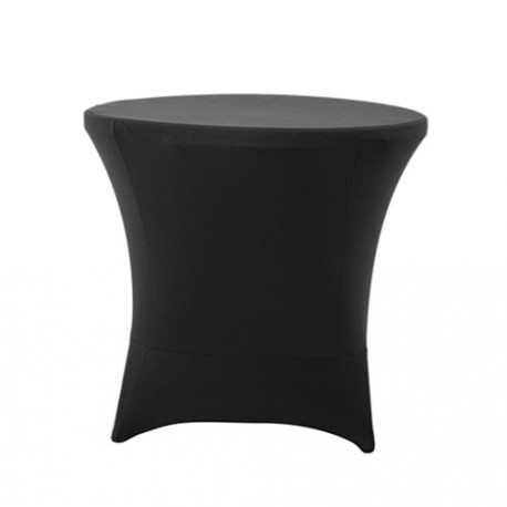 Nakładka elastyczna na stół koktajlowy niski 80x73 cm – czarna