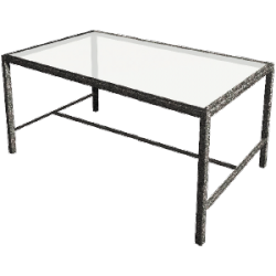 Stół ze szklanym blatem 150x80x80 cm