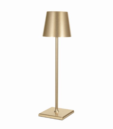 Złota lampa dekoracyjna