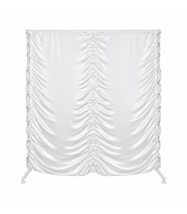 Parawan na kółkach składany - 200x200 cm - biały